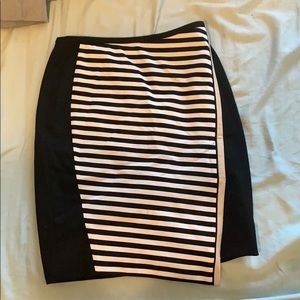 Striped pencil skirt